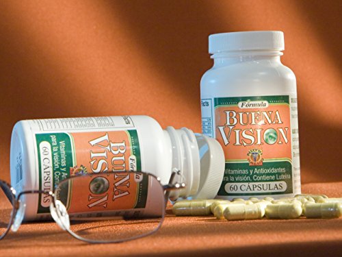 Capsulas Naturales Buena Vision, tratamiento para la Vista cansada, borrosa, Dolor en Los ojos o disminucion en la Vision. Set de 2 Frascos para 2 Meses. Contienen Luteina.