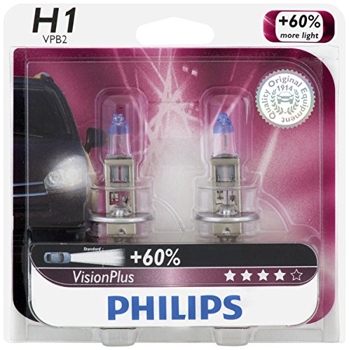 image for Philips Automotive Lighting H1 VisionPlus Upgrade Headlight Bulb with 