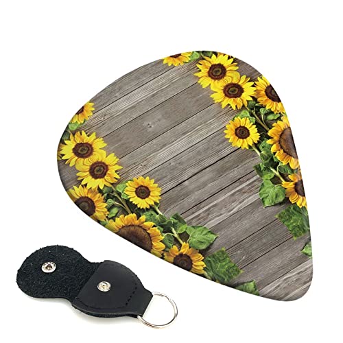 Sunflowers Lot de 6 médiators en bois pour guitare acoustique, guitare électrique, basse, ukulélé – fins, moyens et… - Les Beatles, Paul McCartney, John Lennon, RIngo Starr, George Harrison Sunflowers Lot de 6 médiators en bois pour guitare acoustique, guitare électrique, basse, ukulélé – fins, moyens et…
