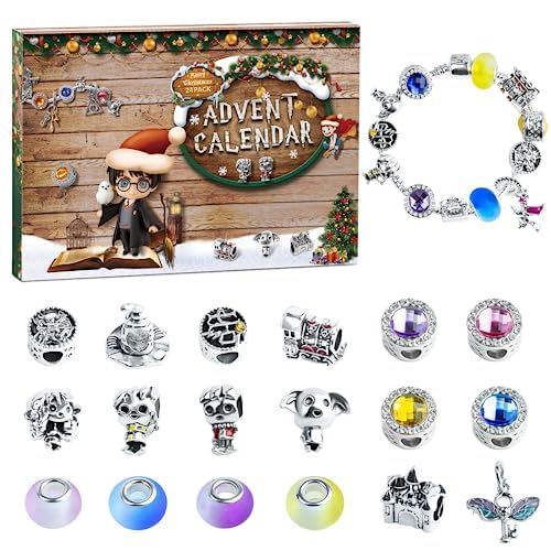 Advent Calendar 2025,Christmas Magic Kids Gift Countdown 24 Days Surprise Funny Theme Set Gift for Boys Teen Girls with Fashion Unique DIY Bracelet