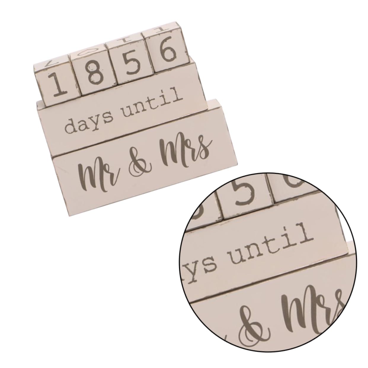 Ciieeo Calendario del Conto alla Rovescia in Legno Calendario di Nozze Artigianale Decorazione da Scrivania