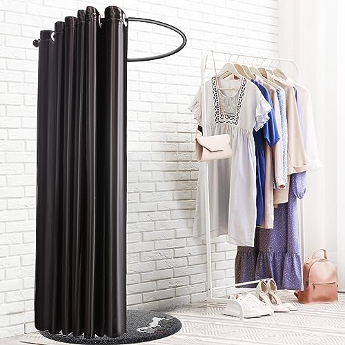 Wikmily Portable Changing Room, Clothing Store Fitting Room Dressing Room Used in Mall and Office, U-Dressing Room for Privacy Protection and Room Divider, with Shading Curtain, Hanging Rod & Hook Up Wikmily Portable Changing Room, Clothing Store Fitting Room Dressing Room Used in Mall and Office, U-Dressing Room for Privacy Protection and Room Divider, with Shading Curtain, Hanging Rod & Hook Up