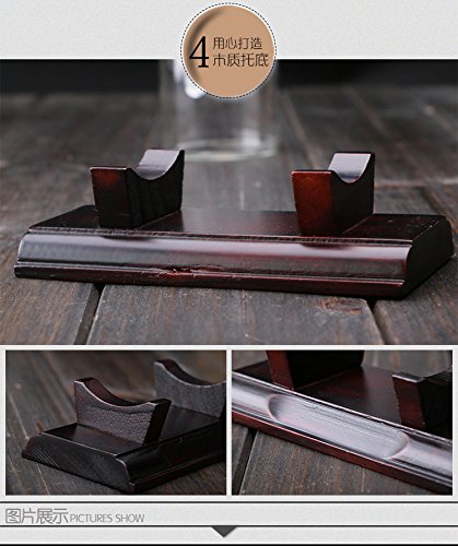 Golden Sailing Boat in Bottle Ship in Glass Home Office Office + Wooden Base