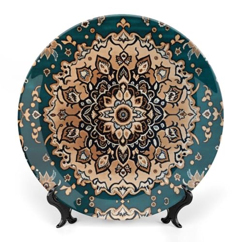 Vibrant Bohemian Persian Style Decorative Plate
