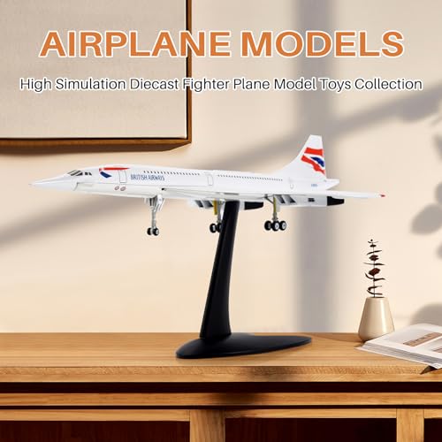 Avión de pasajeros Concorde miniatura de metal para decorar salones 5