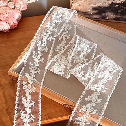 White Lace Ribbon Scarf Belt Fancy Long Lace Scarf Belts for Women Waist Belts for Jeans Floral Bow Waistband Tie Belt Soft Mesh Fabric Waist Scarves Headscarf Women's Streetwear Accessories3