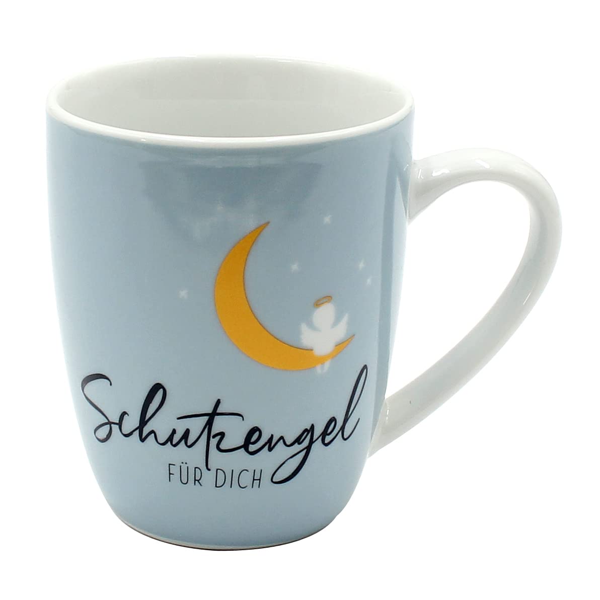 Dekohelden24 Porcelain Coffee Mug, Guardian Angel for You, Guardian Angel Mug, Height 9.8 x Diameter 8.2 cm, Capacity 250 ml, Dishwasher Safe