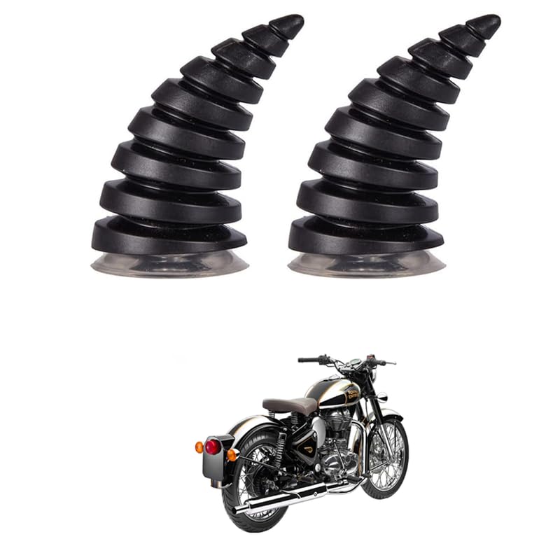 LOVMOTO 2 Pcs Helmet Devil Horns with Suction Cups - Motorcycle Helmet Devil Horn Decoration Car Roof Ornament 3D Car Hood Stickers Bike Ski Motorcycle Comfortable with Cla-ssic Chr-ome-image-21