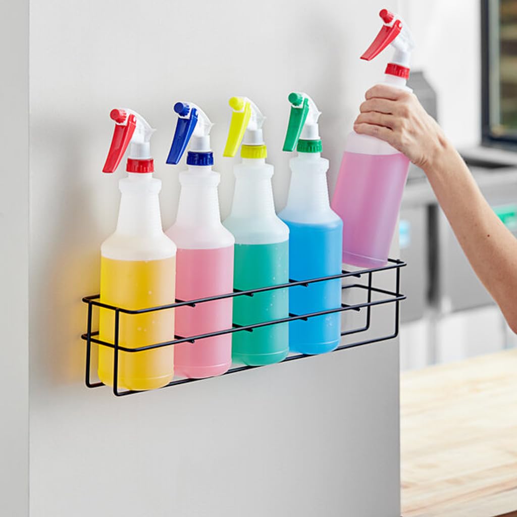 Up to Five 32 oz Spray Bottle Rack – Wall Mount Organizer | Heavy