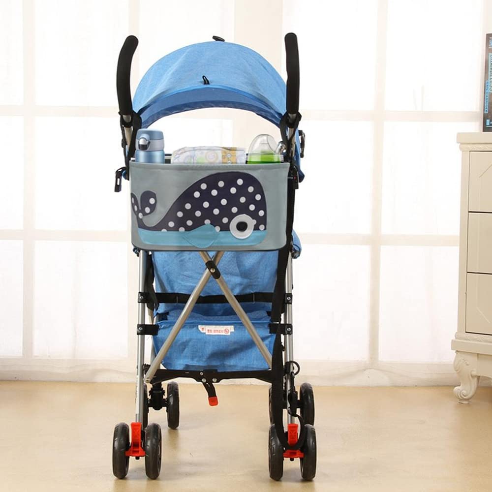 Borsa per Passeggino, Organizer Universale per Passeggino, Borsa Portaoggetti Passeggino Universale, Può Essere Utilizzato per Riporre Pannolini e Giocattoli, Adatto a Tutti i Passeggini