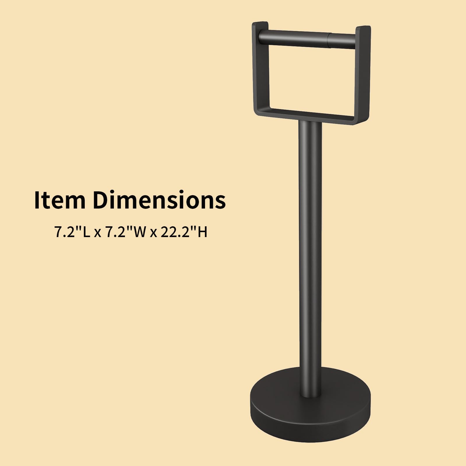 YUMORE Heavy Duty Toilet Paper Holder Stand, Extra-Weighted Base No Tipping — Amazon image 7