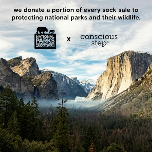 Conscious Step Men's Fair Trade Organic Cotton Crew Socks| 3 Pack | Every Pair Helps Support our Humanitarian Partners4