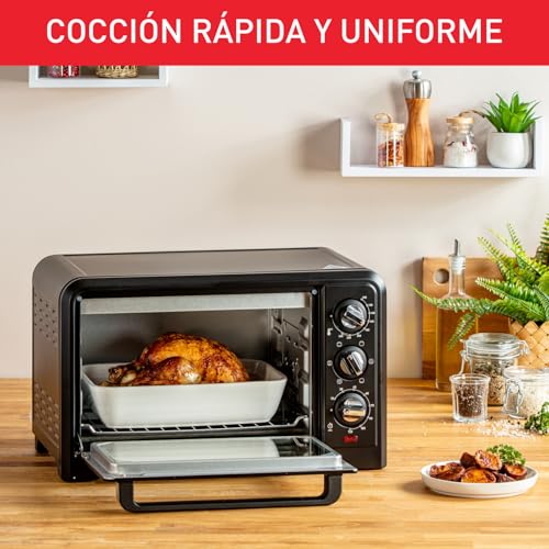 Moulinex Optimo OX4448- Horno de Conveccción de 19 L, 6 Modos de Cocción , Termostato hasta 240 y Temporizador hasta 120 Minutos, Bandeja de Horneado y Rejillas Reversibles, Diseño Compacto - imagen 7