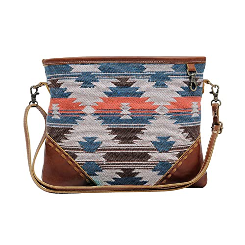 Myra Bag Western Leather Crossbody Bag for Women - Upcycled Canvas Shoulder Bag Jolie Arya