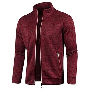 Men’s Sweatshirt Track Jackets Full Zip Tops Casual Slim Fit Coat Workout Running Athletic Active Lightweight Jacket With Pockets