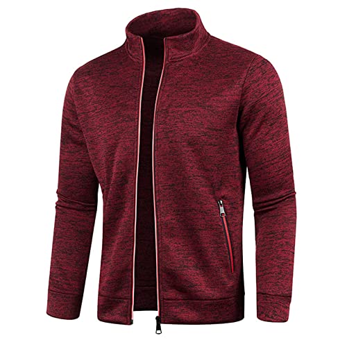 Men's Sweatshirt Track Jackets Full Zip Tops Casual Slim Fit Coat Workout Running Athletic Active Lightweight Jacket With Pockets