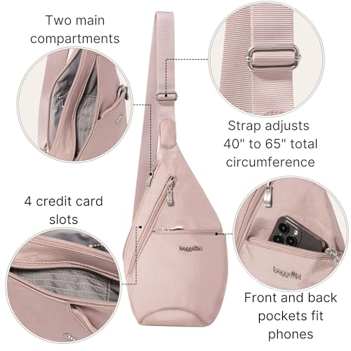 Image of Baggallini Mini Sling - 12x7 Sling Crossbody Bag Backpack with Adjustable Shoulder Strap