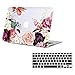 MacBook Air 13.3 Inch Case Floral, Rose Flower Clear Case, Matte Soft-Touch Hard Shell Case Cover Model:A1466 A1369 with Keyboard Cover 2010-2017