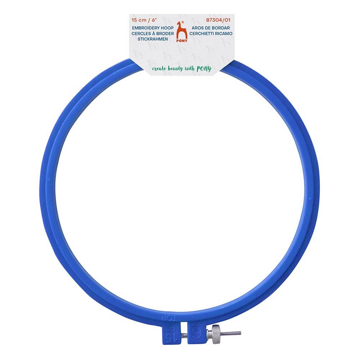 Pony Blue Embroidery Hoop 15Cm Plastic 1Pc