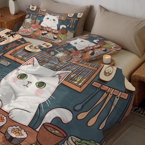 Parure de lit bohème chat résolvant le manque de douceur nocturne - 6