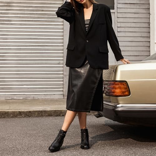 BEAU TODAY Combat Boots Womens Fall Shoes Winter Leather Ankle Boots for Women Oxfords Dressy Lace Up Wingtip Brogue Short Booties2