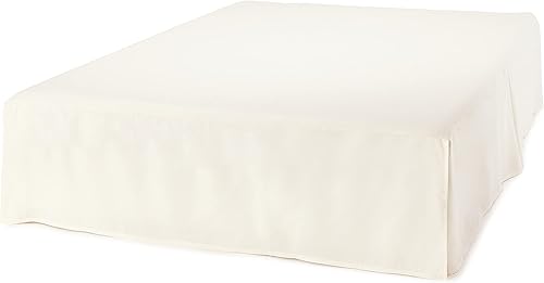 Miniatura 3 de Tienda Basics Falda de cama ligera plisada suave, lavable a máquina, tamaño King, color blanco hueso, sólido