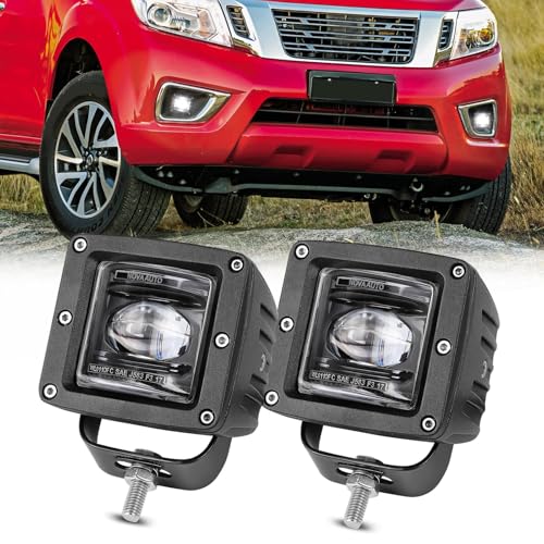 LTEODCHEW 3 inch LED Fog Lights, SAE LED Pods DOT Approved Off Road Driving Lights Street Legal Square Cubes for Wrangler/Gladiator, Ford Bronco/F150/Ranger, Toyota Tacoma/Tundra/Camry, Trucks