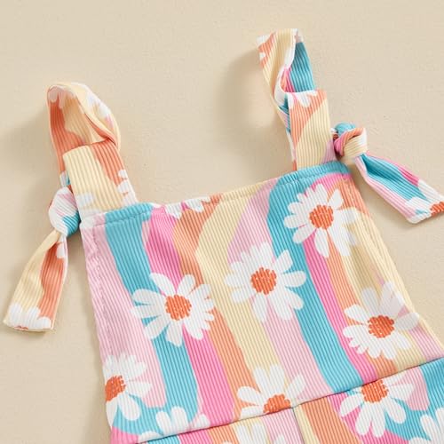 Toddler Baby Girl Bell Bottoms Romper Floral/Butterfly Overalls Suspender Flare Pants One Piece Strap Jumpsuit3
