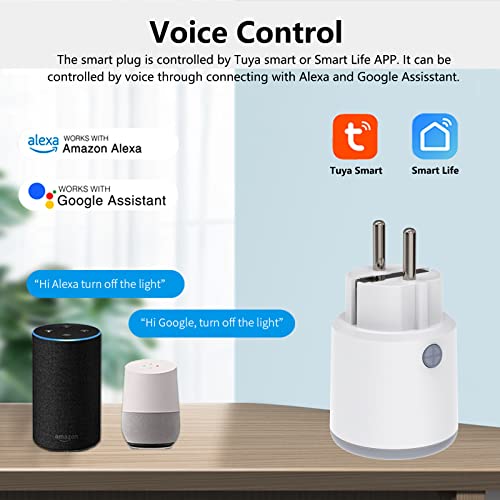 Zigbee Prise Connectée Alexa, Prises Connectée 16A avec Mesure Actuelle, Prise Intelligente 3680W avec Télécommande/Contrôle Vocal, Programmable Smart Plug Compatible Alexa Google Home 1 Pack