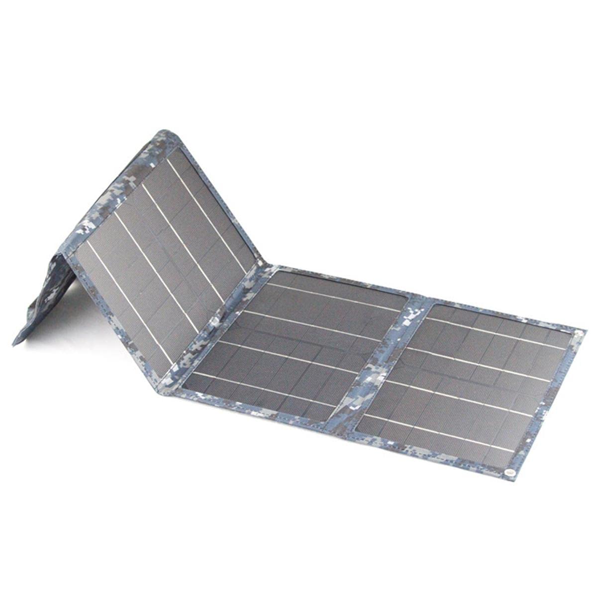 Caricatore Solare Portatile, Pannello Solare Pieghevole 18W Porte USB Pannello Solare, Pannello Solare USB per Smartphone, Tablet E Altro, Pannello Solare Pieghevole per attività All'aperto,Nero