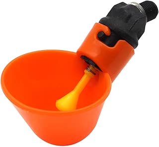 MACGOAL Poultry Water Drinking Cups Automatic Poultry Waterer Chicken Drinker Cups for Bird Quail Chicken Flock (12, Orange) - coolthings.us