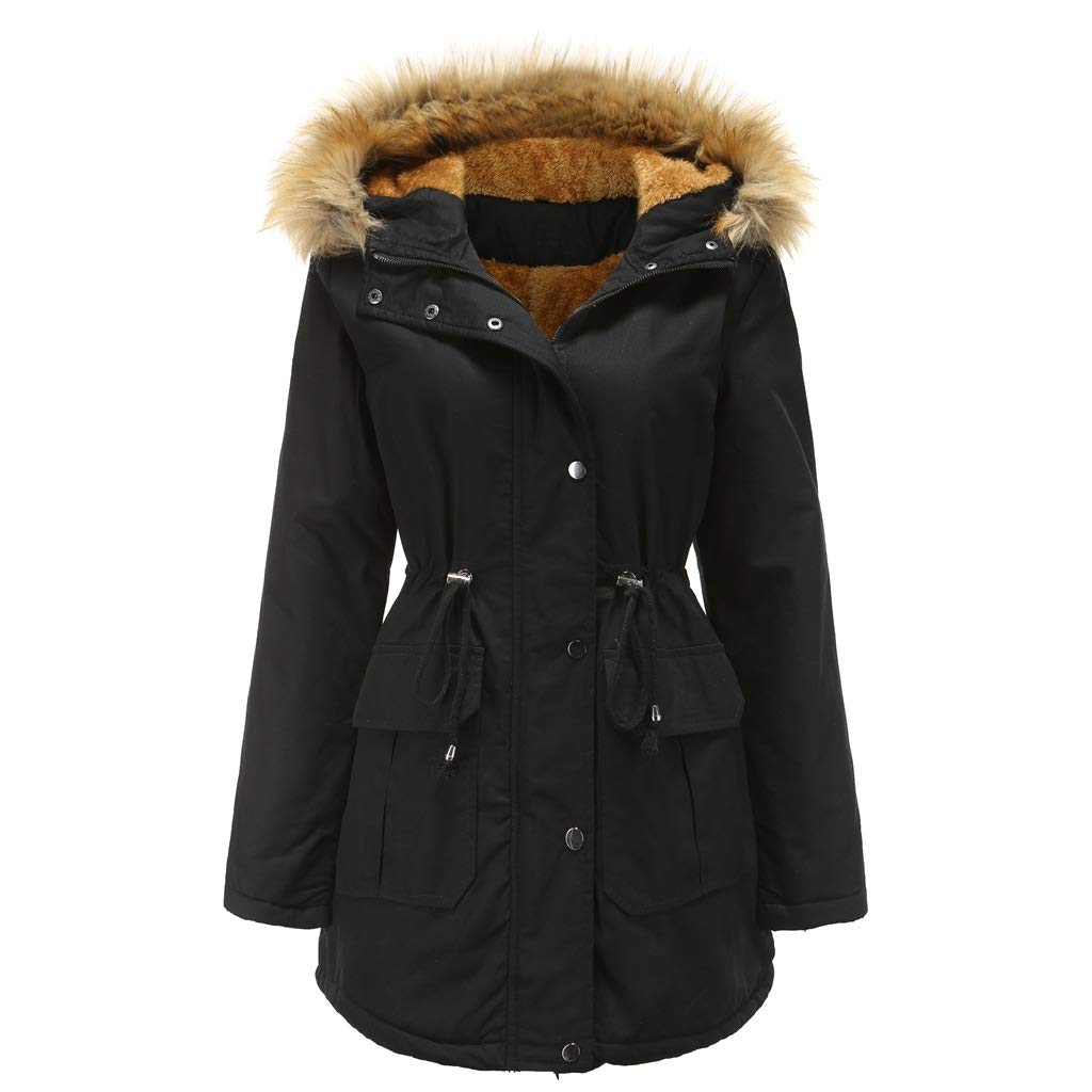 ftk Women's Long Velvet Cotton Coat | Winter Hooded Jacket with Fur Collar | Warm Solid Color Commuter Style (MST35)-picture-39