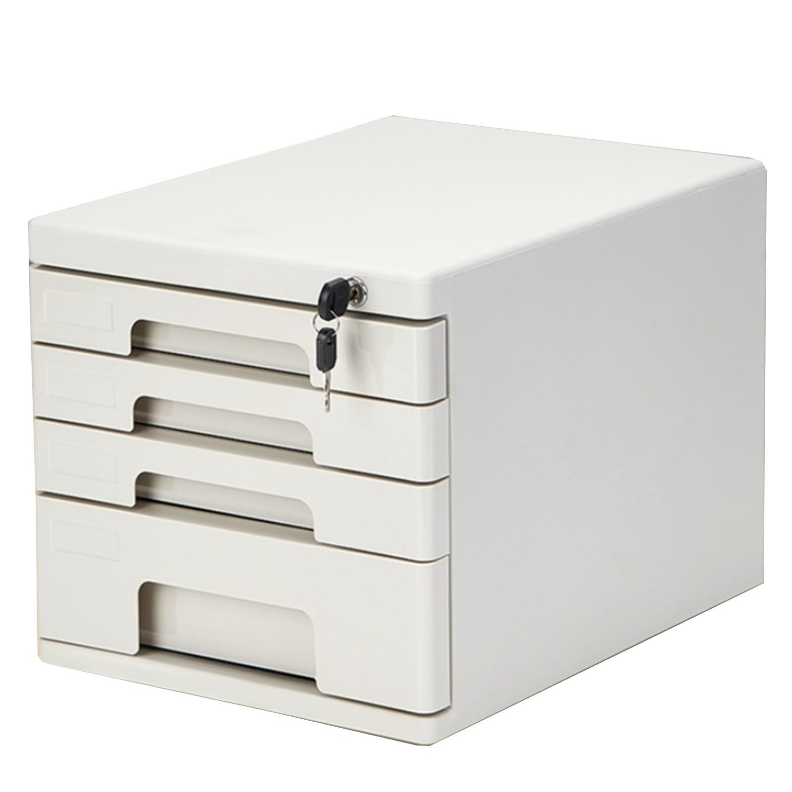 Organizador Escritorio Archivador De Documentos A4 De 4/5 Capas, Organizador De Escritorio Con Cerradura Y Cajones, Para Oficina Y Hogar, Soporte Seguro Para Papel Y Papelería(Grigio,4-layers)