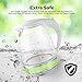 Electric Tea Kettle, Cordless Glass Pot 1.7 Liter, Stainless Steel White, Fast Boiling Hot Water Teapot with Automatic Shut Off - LED Light, BPA-free best for Home Kitchen and Office Use.
