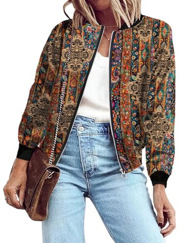Zeagoo Fall Outfits for Women 2025 Fashion Trendy Bomber Jacket