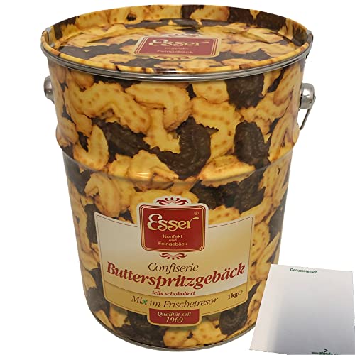 Esser Confiserie Butterspritzgebäck (1kg Metall-Eimer) + usy Block