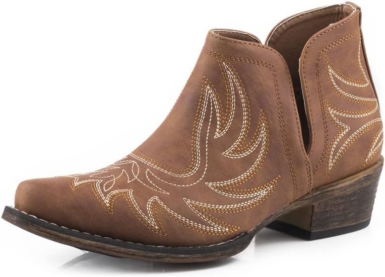 Roper Women's Ava Western Boot, Tan, 8