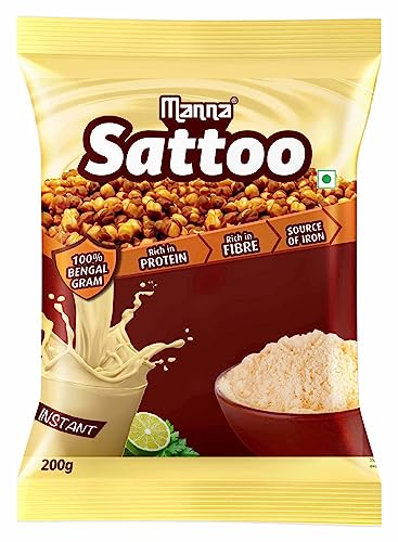 Image of Manna Sattu Atta 400g 100% Channa Sattu Roasted Gram Atta Flour (200g X 2 Packs)