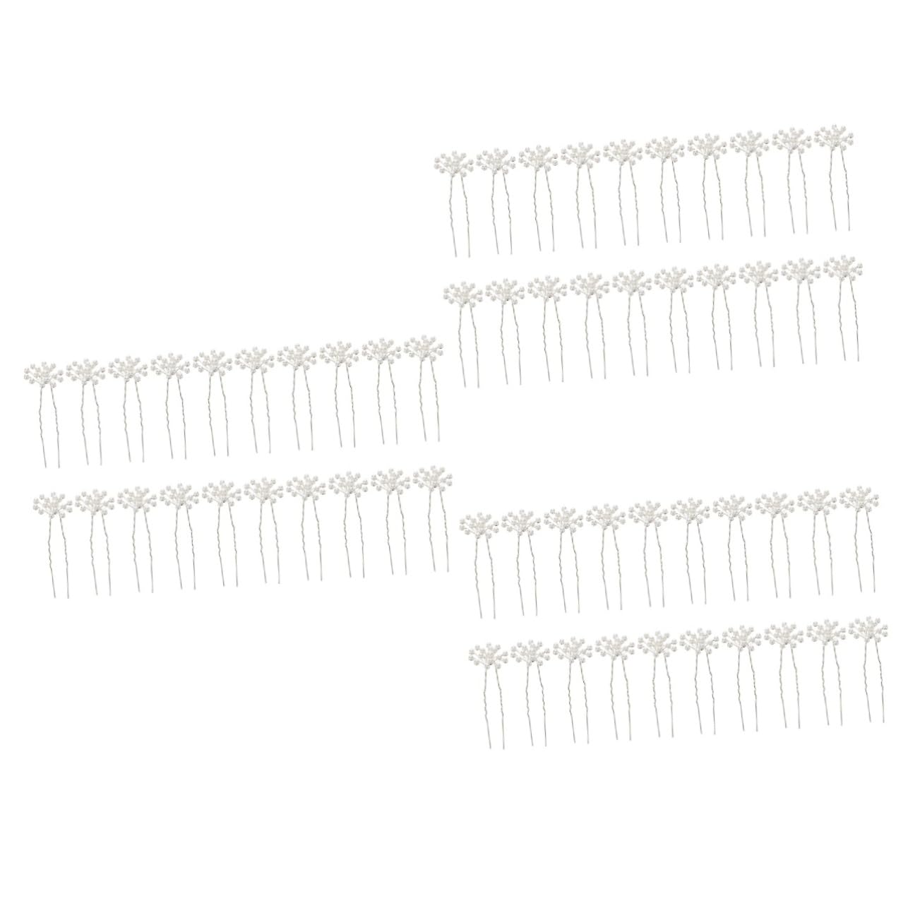 Baluue 60stücke Teiliges Hochzeits-haarspangen Mit Gypsophila-design U-förmige Haarnadeln Eleganter Kopfschmuck Für Braut Und Damen Für Hochzeiten Partys Und Besondere Anlässe