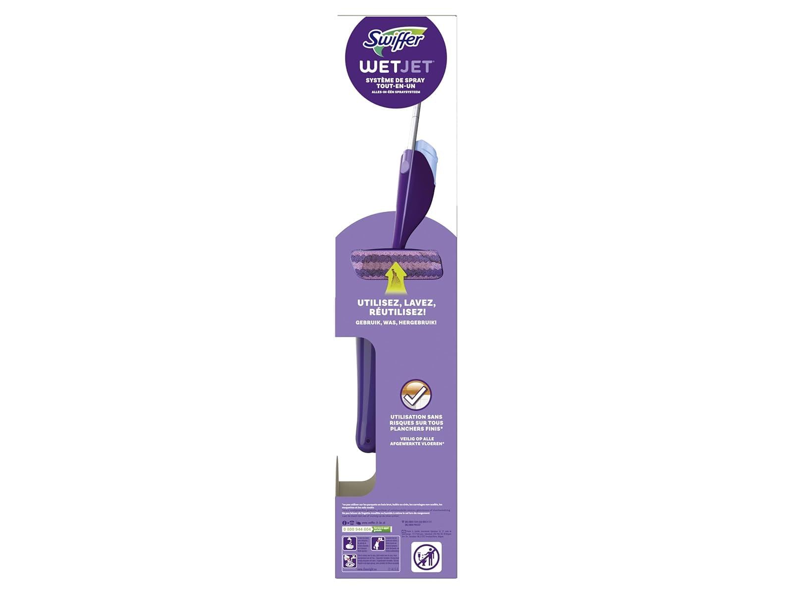 Swiffer WetJet - Kit de arranque para todo tipo de suelo con escobillas, solución limpiadora y toallitas, elimina la suciedad incrustada sin residuos