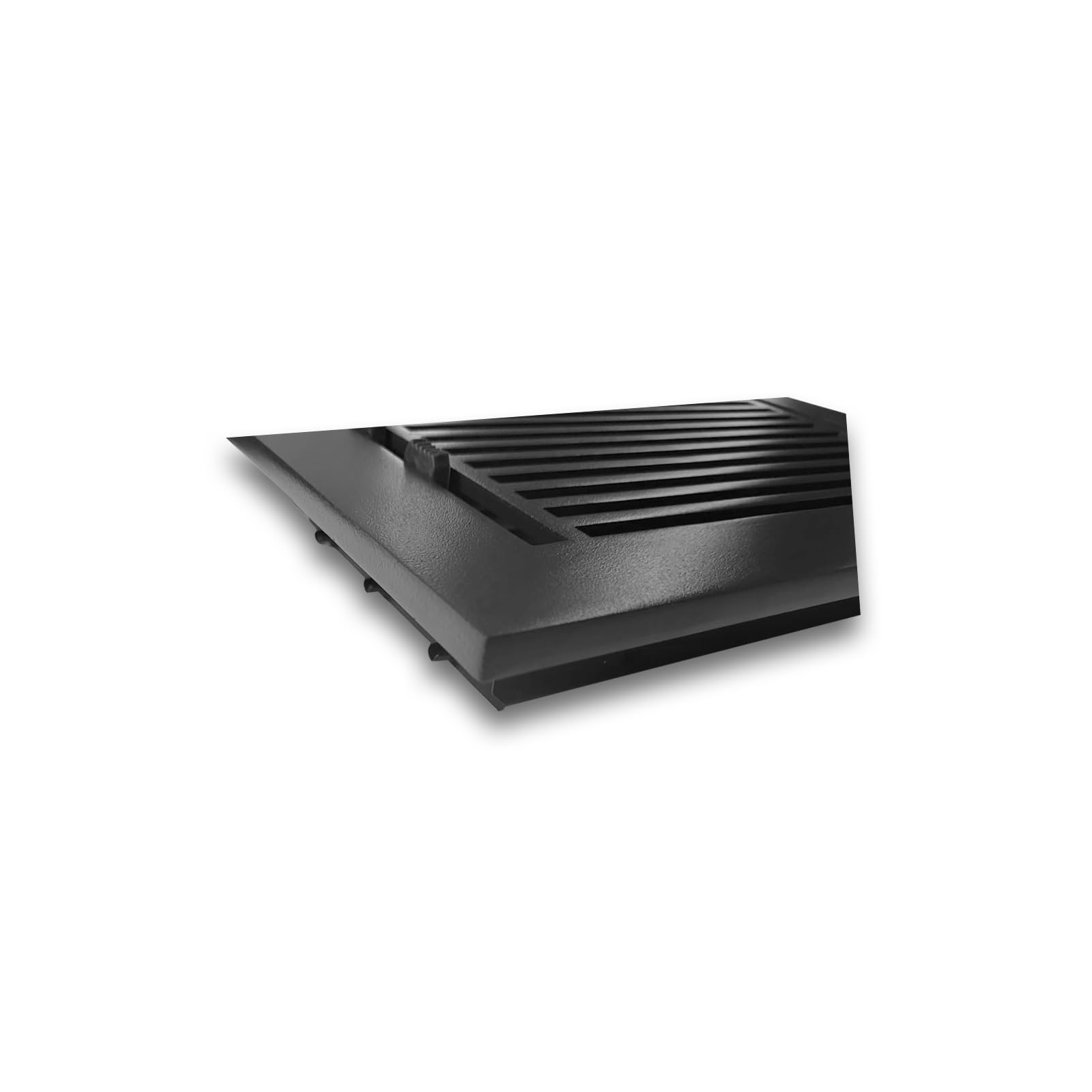 Prima - Registro decorativo de aluminio fundido para piso, tamaño 6 x 12 pulgadas, VR109, color negro (sin agujeros)