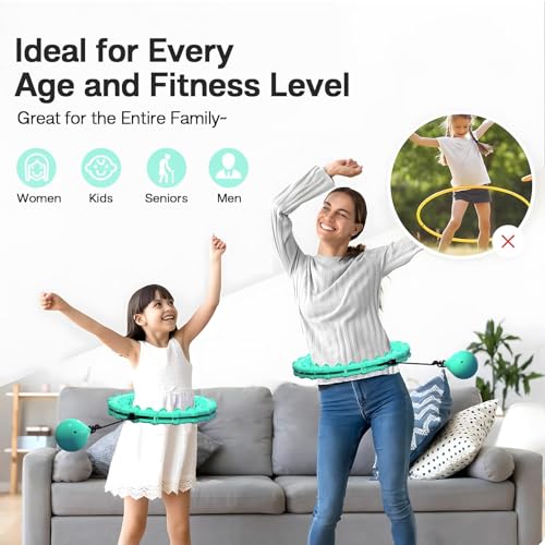 image for ZIBTREK Weighted Hula Infinity Fitness Hoop for Adult Weight Loss, 2 i