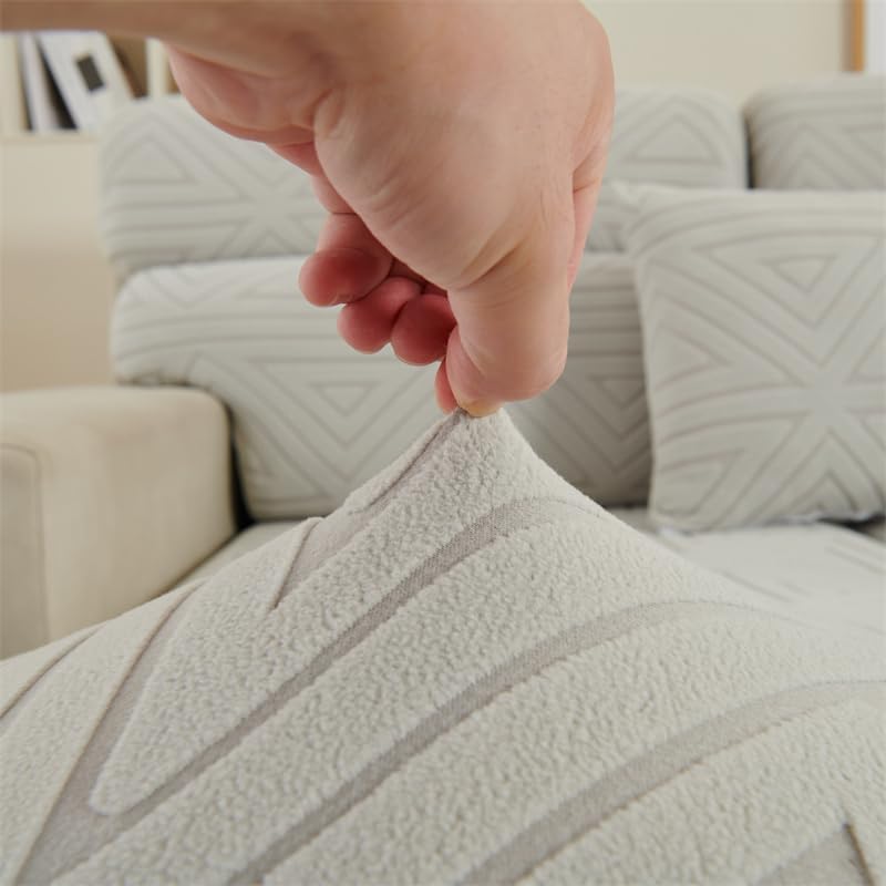 Miniatura 5 de APEXBOUND Fundas de sofá en forma de L, fundas de sofá mágicas, funda de sofá diván, funda elástica con banda elástica, protector de muebles para