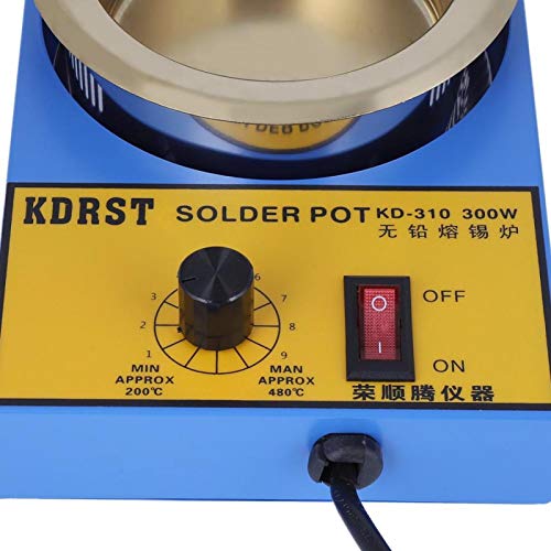 Image of Soldering Desoldering Bath, Solder Pot, Portable Electronic Wire Production for Coil Pin Tin Plating Electronic (US standard 110V)
