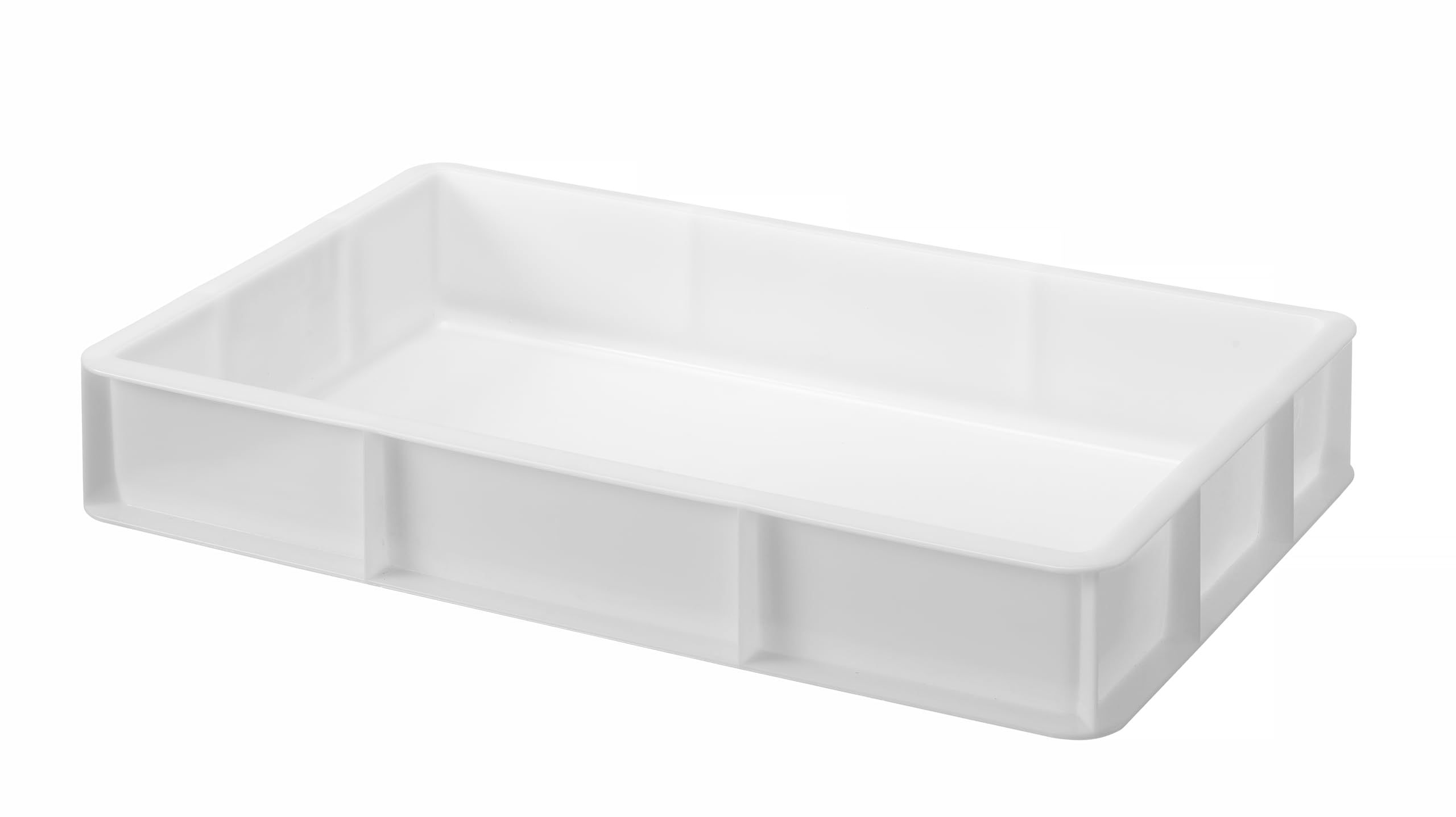 HENDI Caja para masa de pizza y de pan GN 1/1, caja de fermentación, apilable, sin tapa, apta para alimentos, recipiente contenedor porta masa alimentos, sin BPA, 530x325x(H)90mm, HDPE