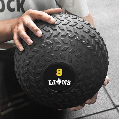Lions Slam Ball - Heavy Duty Weights Medicine Ball Rubber Power Strength Training, Fitness Home Gym Exercise 5kg 8kg10kg 12kg 15kg (8kg, Tyere-Black) - Image 6