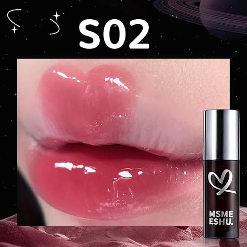 MSMEESHU 3 Pcs Lip Gloss Set, Non-Sticky Hydrating Lip Oil & Plumping Balm Collection, High Shine Tinted Lip Stain, Pink Nude Color Everyday Essential for Girls, S02