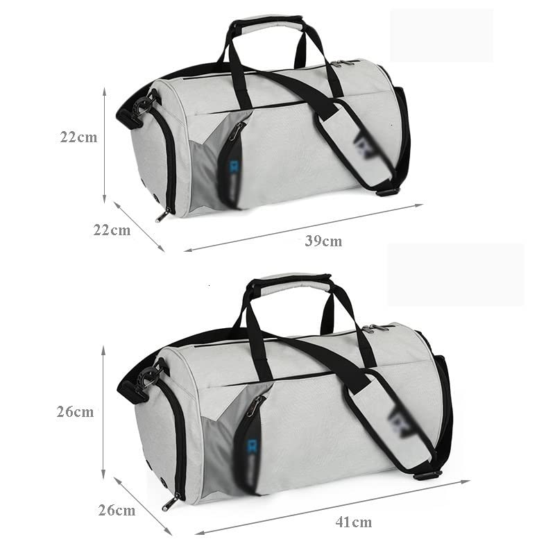 Men Women Fitness Training Dry Wet Gym Bags Travel Shoulder Bag Outdoor Handbag(Black,L)2