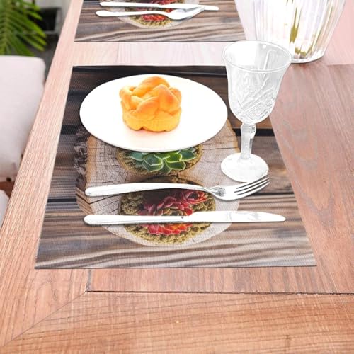 Set de table thermorésistant et anti-tache en PVC tissé pour cuisine - 8