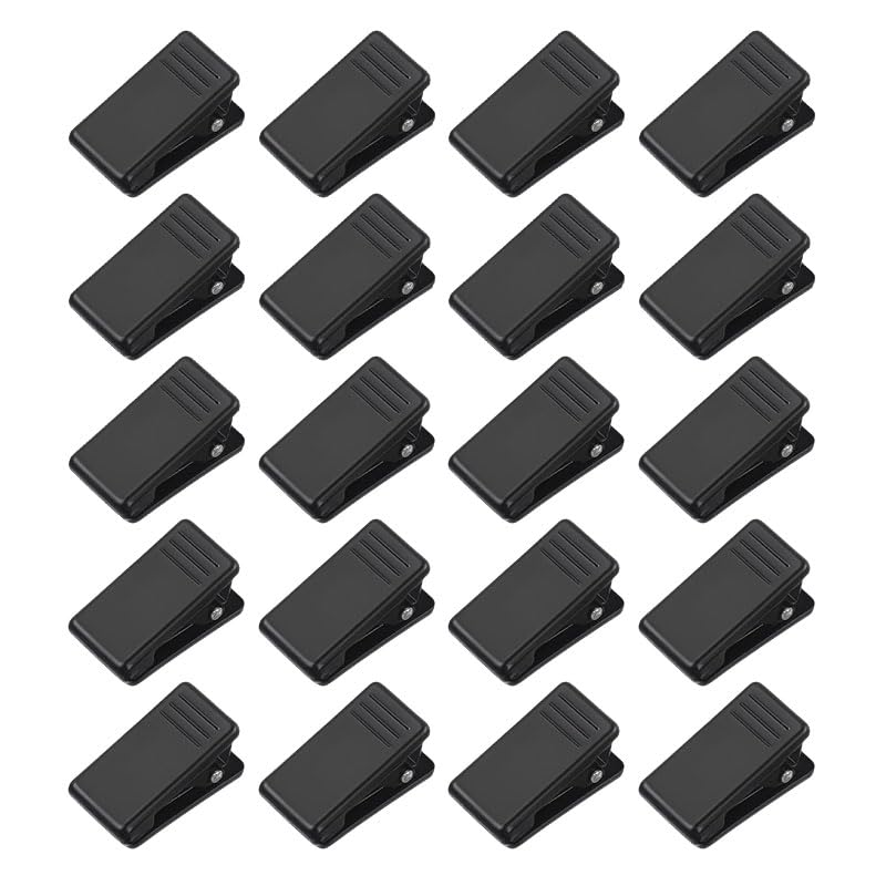 20 Pcs Self Adhesive Clips, Black Rectangle Tapestry Wall Hanging Clips Poster Clips for Photo & Art Decor Home Office